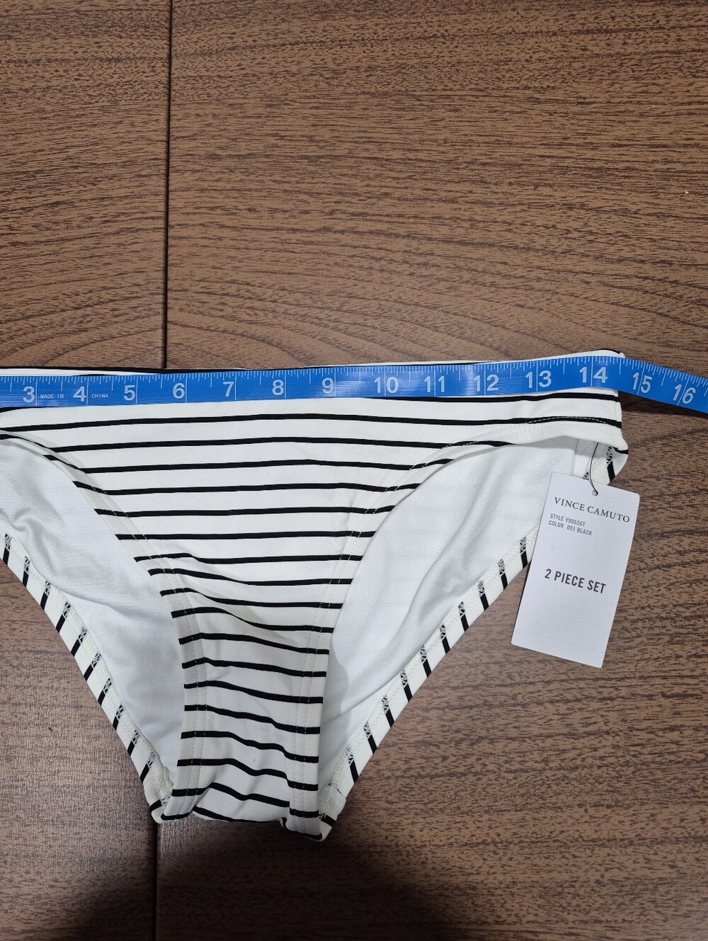 NWT Vince Camuto Cruise 2 Piece Striped Swimsuit - Picture 13 of 14